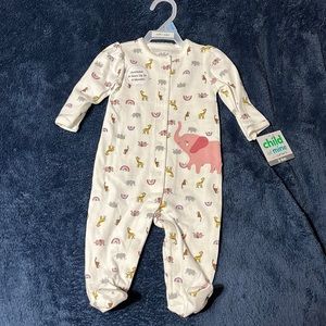 Carters footie pajamas with elephant/animal print
